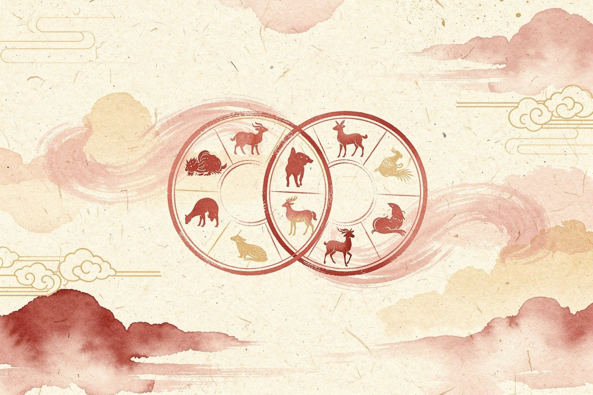 Illustration de la compatibilité entre les signes chinois
