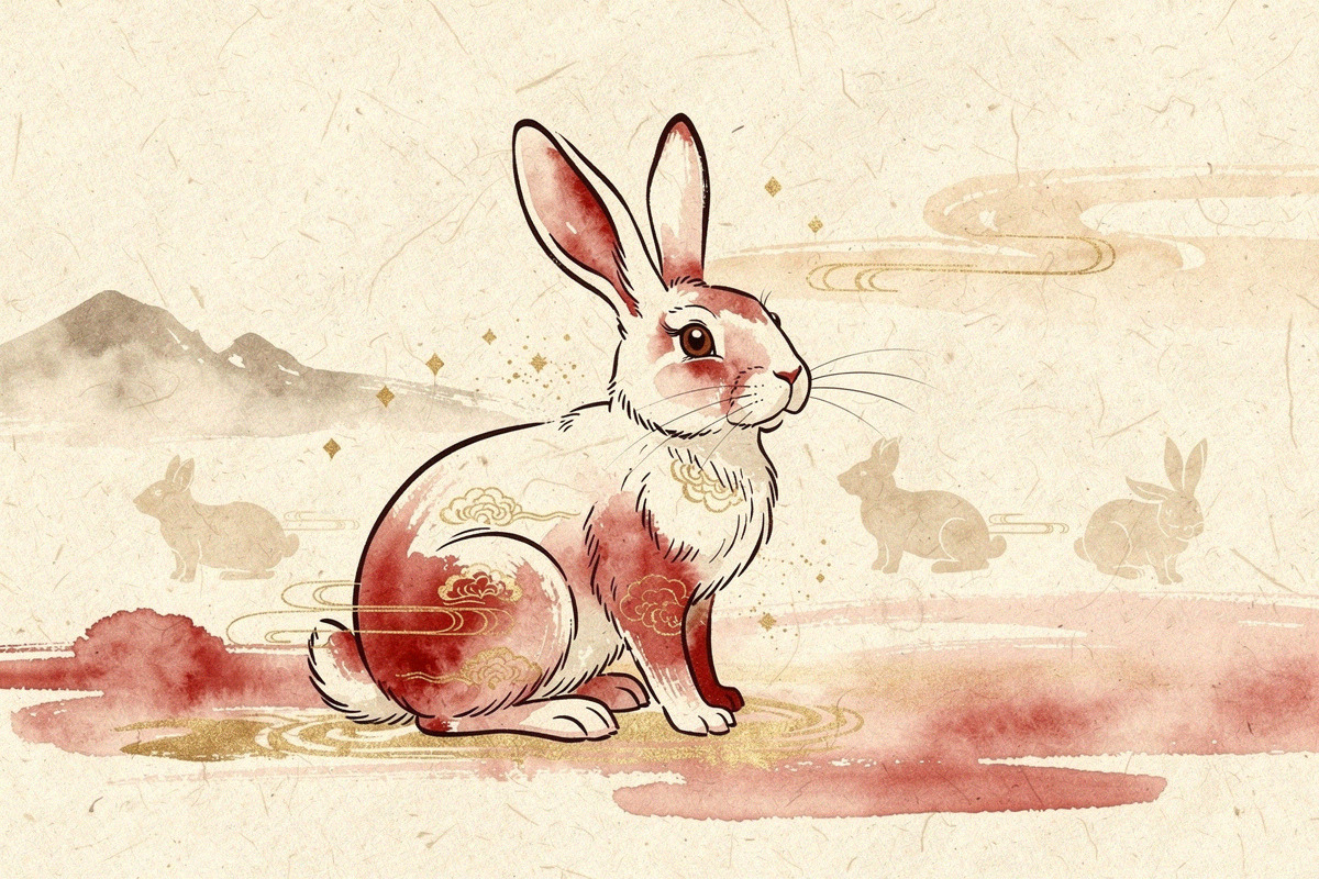 Illustration pour Signe du Lapin : compatibilité avec les autres signes chinois